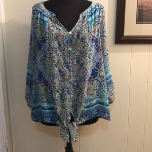 Paisley and Floral Blouse.